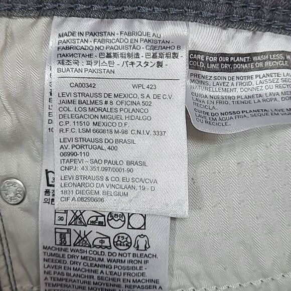 Levis Demi Curve Low  Rise Skinny Jeans Gray Womens 27 - Picture 6 of 6